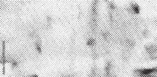 A grayscale portrait displays a focused canine head with scattered dots.