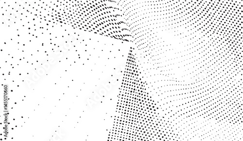 A solitary figure is enveloped by an abstract of radiating lines.