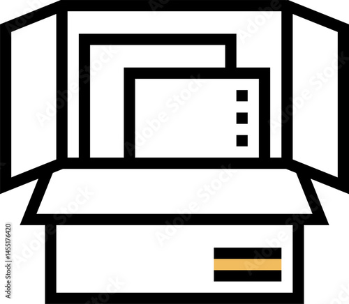 box illustration on a white background    