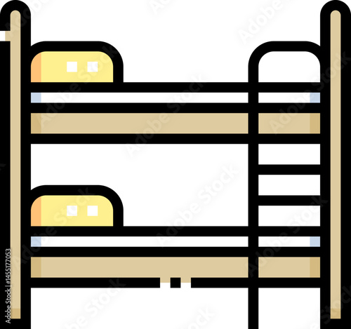 bunk bed illustration on a white background    