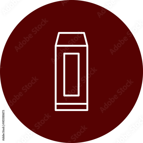 Vape Vector Line Brown Circle Icon Design
