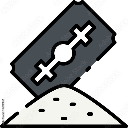 cocaine illustration on a white background    