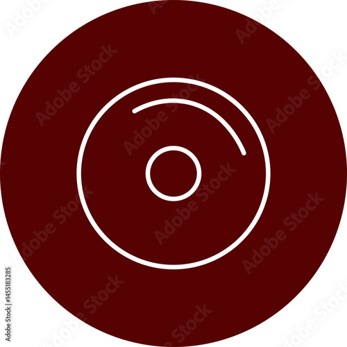 CD Vector Line Brown Circle Icon Design
