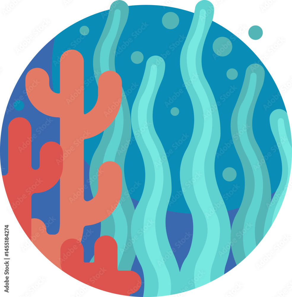 Obraz premium coral illustration on a white background