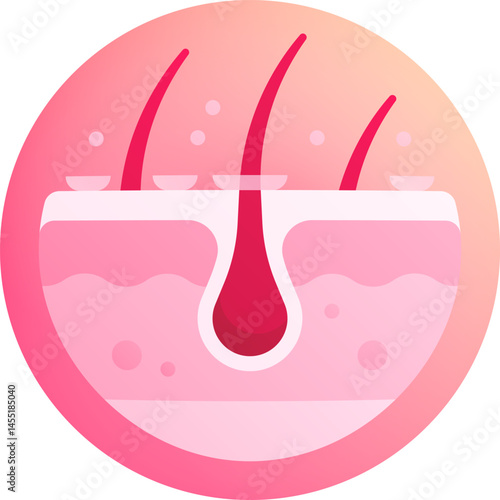 dandruff illustration on a white background     