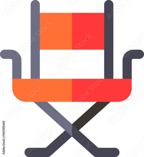 directors chair illustration on a white background     