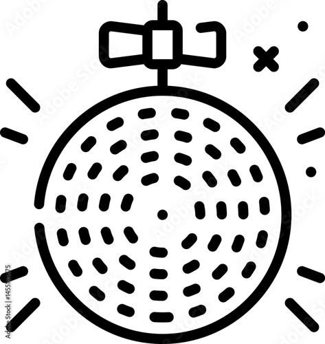 disco ball illustration on a white background     