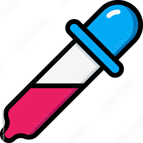 dropper illustration on a white background     