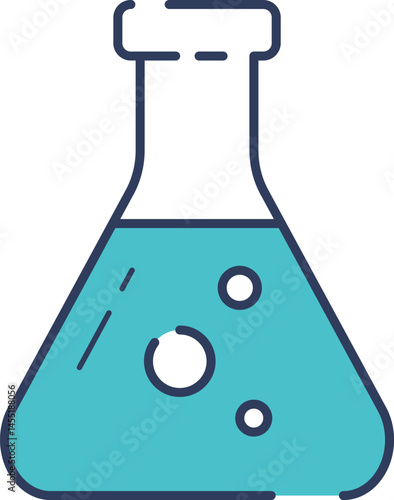flask illustration on a white background    