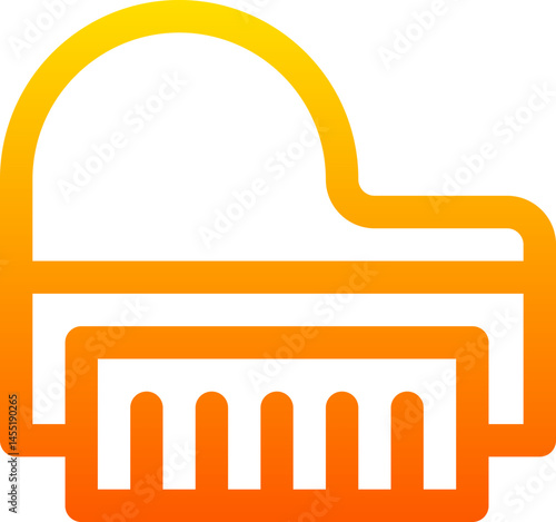grand piano illustration on a white background     