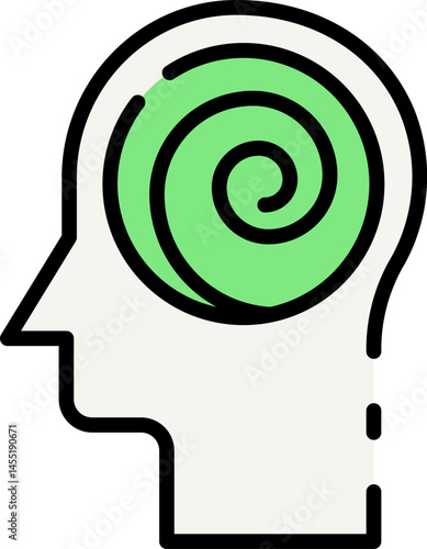 hallucination illustration on a white background     