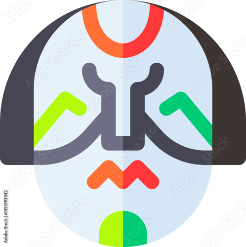 kabuki illustration on a white background     