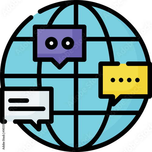 languages illustration on a white background    