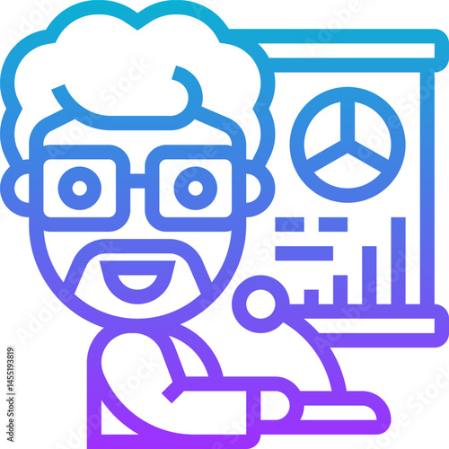 lecturer illustration on a white background     