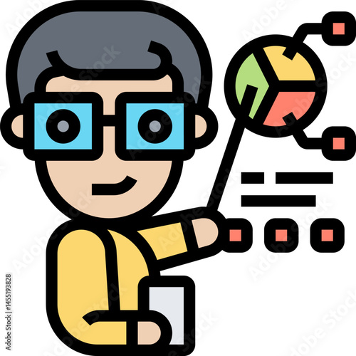 lecturer illustration on a white background     