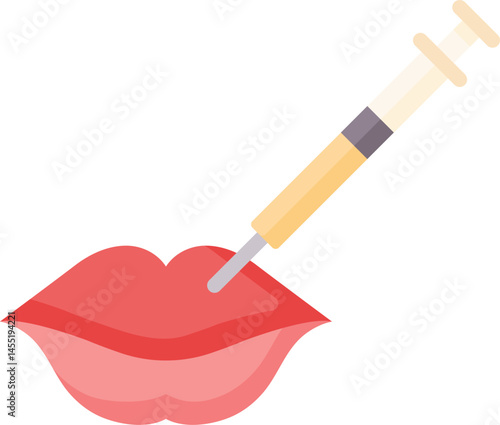lip filler illustration on a white background    