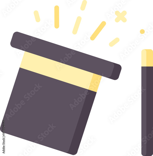 magic show (2) illustration on a white background     