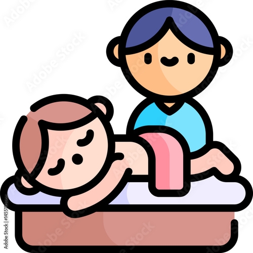 massage illustration on a white background     