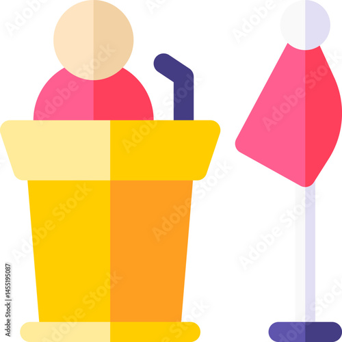 mayor illustration on a white background     