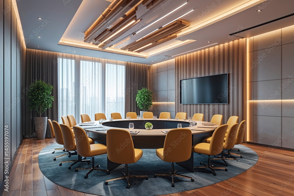 Contemporary Seminar Room Interior Design in 3D Rendering Contemporary Seminar Room Interior Design in 3D Rendering