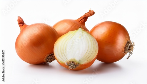 Wallpaper Mural fresh onion bulb isolated on transparent white background Torontodigital.ca