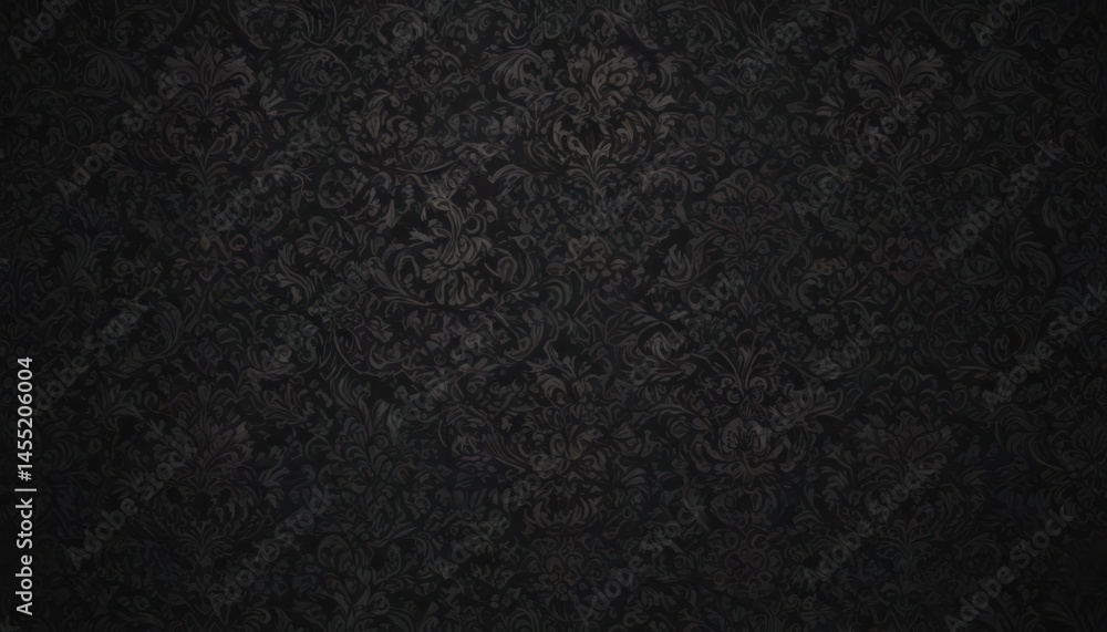 Intricate dark gothic damask; elegant seamless wallpaper design , floral, background Intricate dark gothic damask; elegant seamless wallpaper design , floral, background