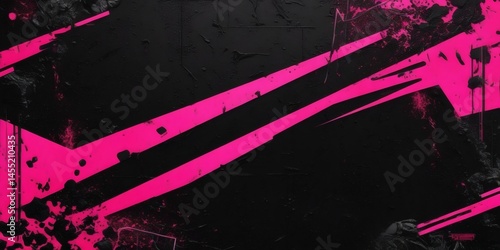 Abstract Neon Frame with Bright Pink Grunge Texture Background for Banners and Wallpapers