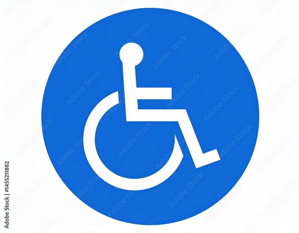 Accessibility Symbol In Blue Circle Accessibility Symbol In Blue Circle