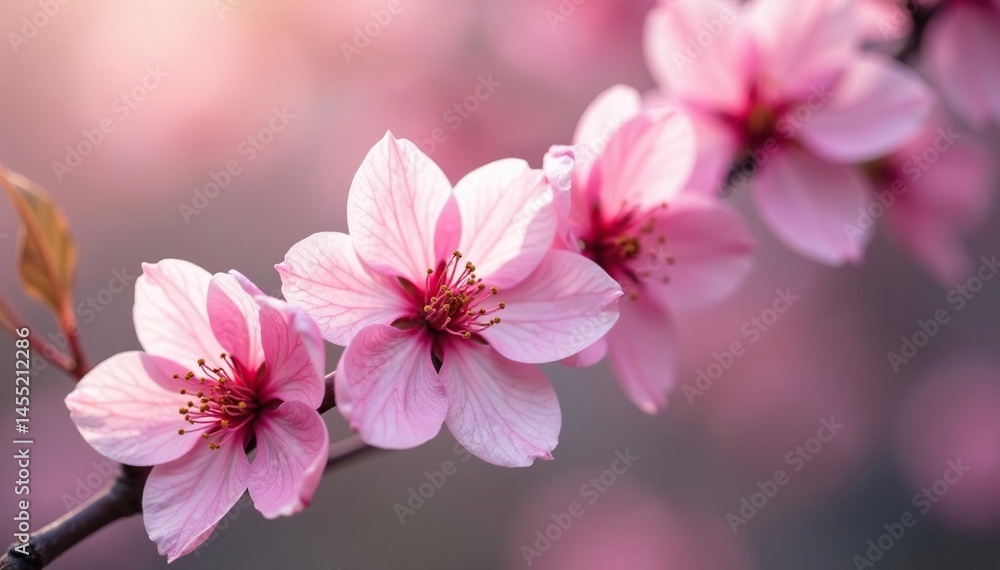 Delicate pink sakura blossoms, soft petals, intricate branch pattern, floral design, springtime, art Delicate pink sakura blossoms, soft petals, intricate branch pattern, floral design, springtime, art