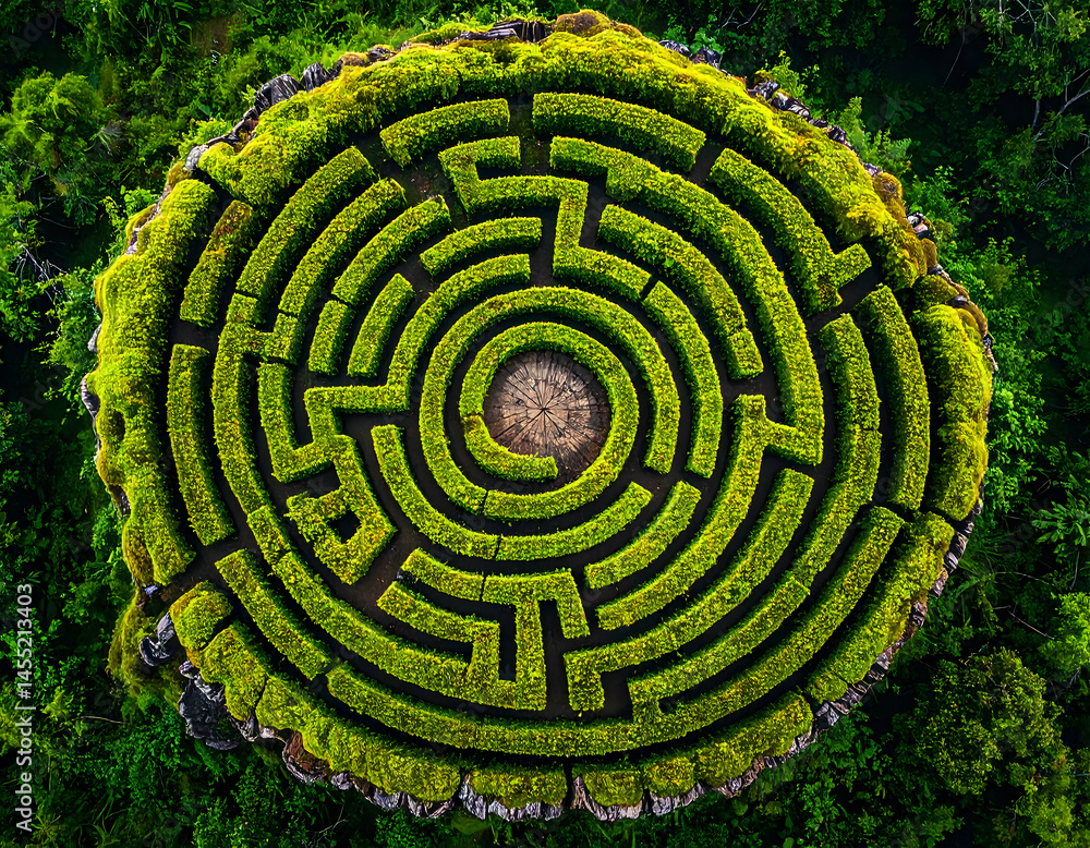 Circular Maze Garden Design In Nature Circular Maze Garden Design In Nature