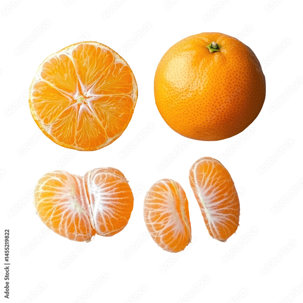 Citrus fruit segments, close-up Citrus fruit segments, close-up