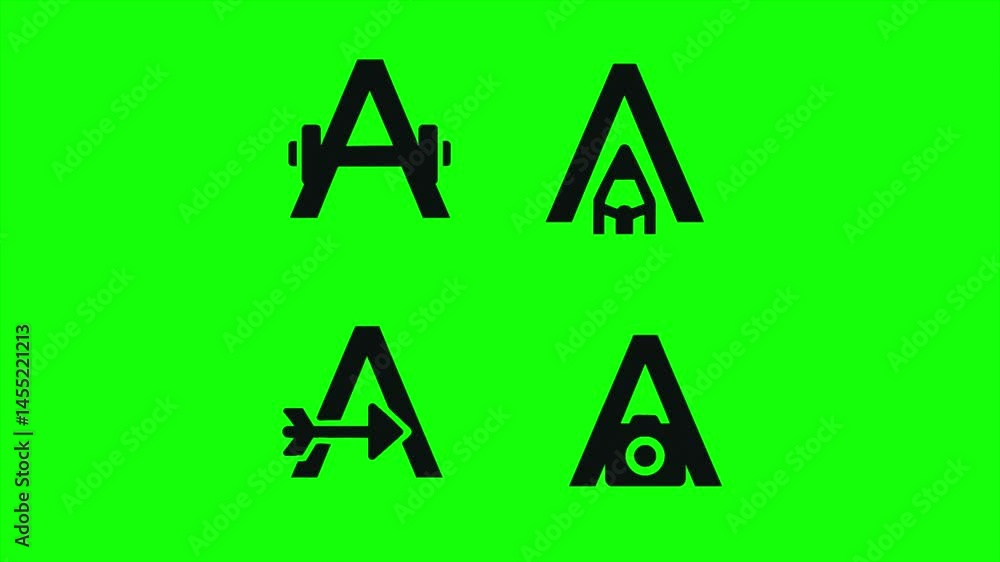 Animation showcases various creative interpretations of the letter Animation showcases various creative interpretations of the letter