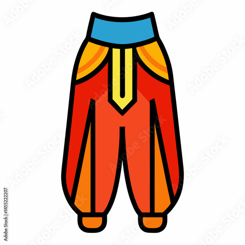 Minimal Dhoti Vector on White Background