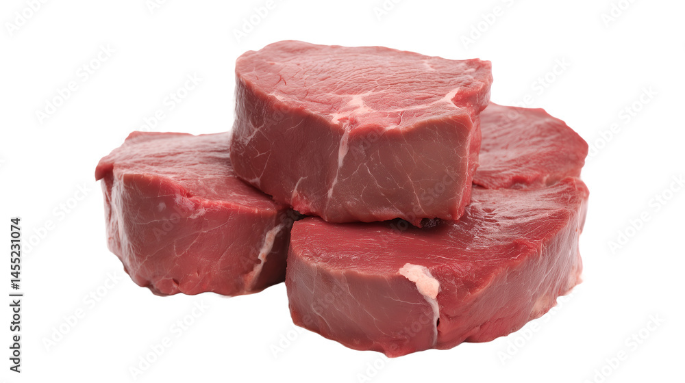 raw lean beef steaks on transparent background raw lean beef steaks on transparent background