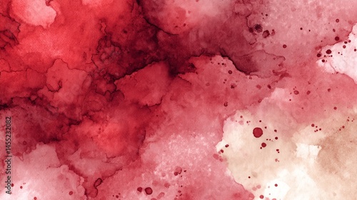 Intense deep red watercolor background