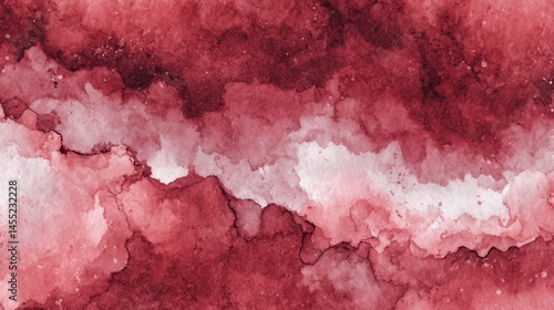 Intense deep red watercolor background