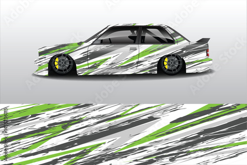Stylish modified car with dynamic graphic design (1)