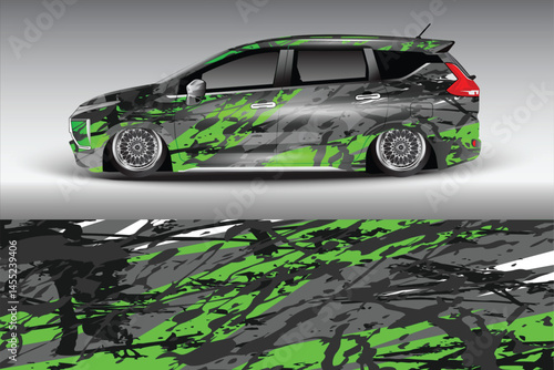 Stylishly Modified Car with Unique Green Design