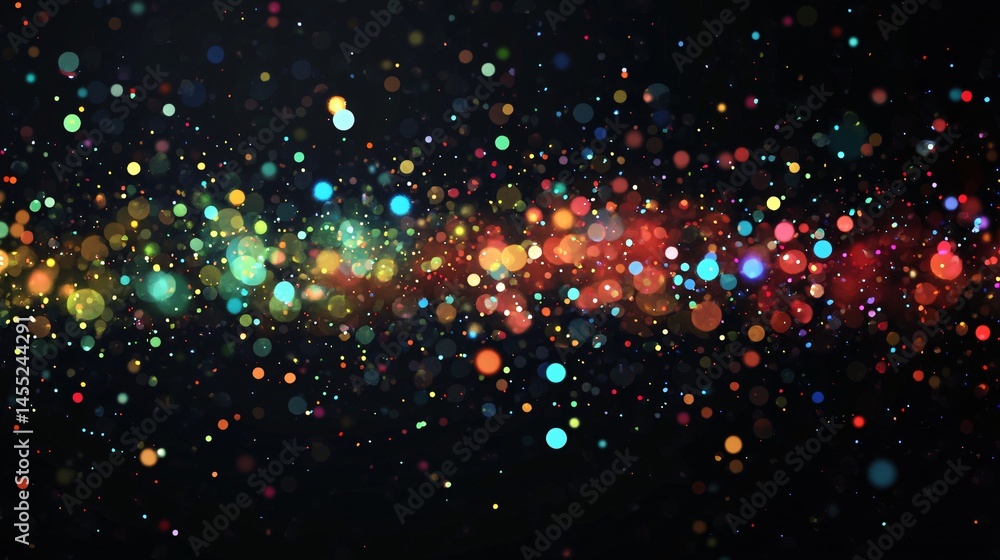 Vibrant Abstract Blurred Confetti Burst in Golden, Red, Green, and Blue Tones Vibrant Abstract Blurred Confetti Burst in Golden, Red, Green, and Blue Tones