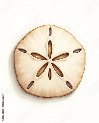Minimalist Sand Dollar with Star