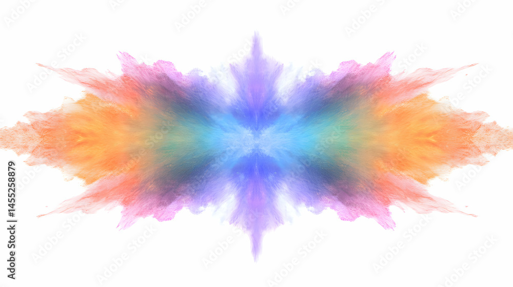 Kaleidoscopic explosion of colors, vibrant abstract artistic concept design