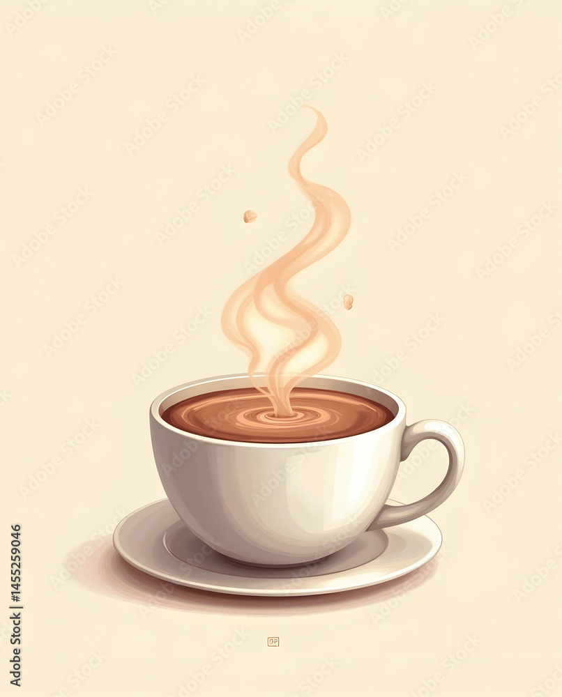 Obraz premium Steaming Cocoa Cup