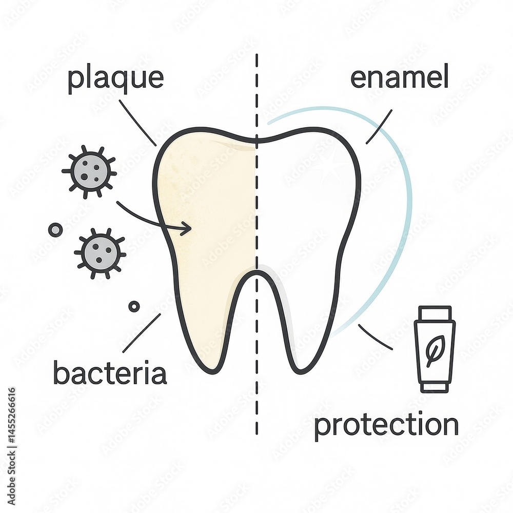 Protecting enamel from plaque and bacteria, organic toothpaste keeps teeth healthy and white while promoting excellent oral hygiene and preventing dental issues for a brighter smile