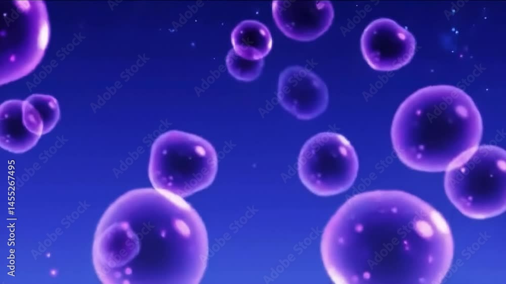 Abstract floating purple glowing bubbles animation Abstract floating purple glowing bubbles animation