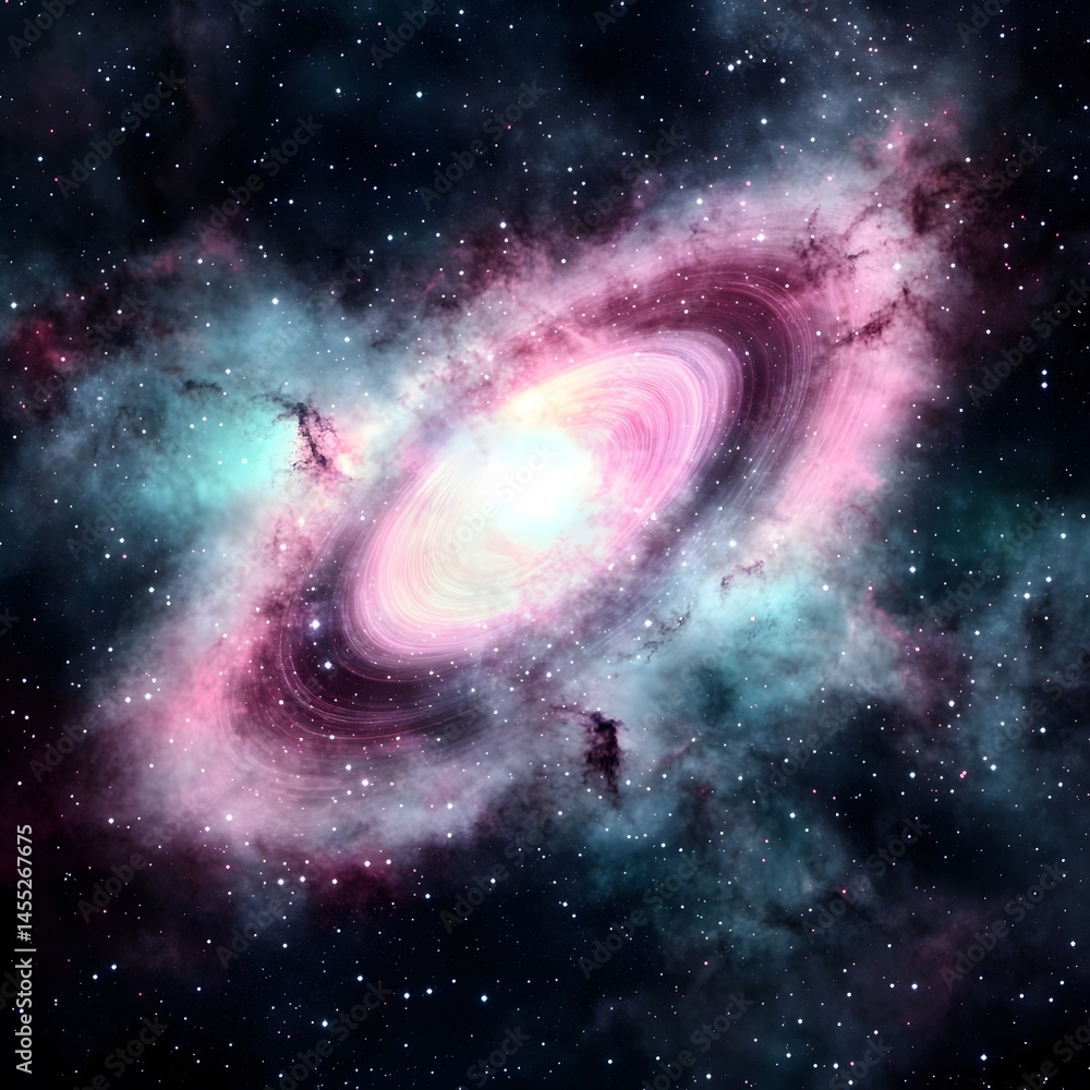 Fototapeta premium Stunning Spiral Galaxy Nebula in Deep Space Cosmic Background A breathtaking view of celestial swirls and stardust