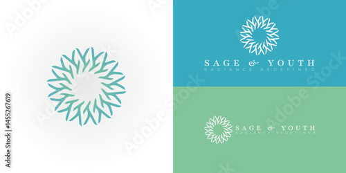 The emblem is a sophisticated blend of the letters S and Y, seamlessly interwoven into a circular form that resembles a blossoming flower or sunburst—symbols of beauty, renewal, and vitality.