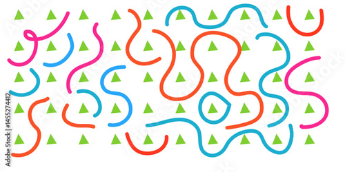 Fun colorful scribble background for Cards, Posters, Flyers, Discs. Editable Background with Clipping Mask. Vector.