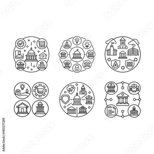 Smart Policy Icons Collection – Vector Symbols for Business, Insurance, and Government