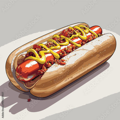 hotdog vector art for design needs