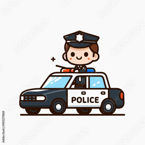 police car vector illustration